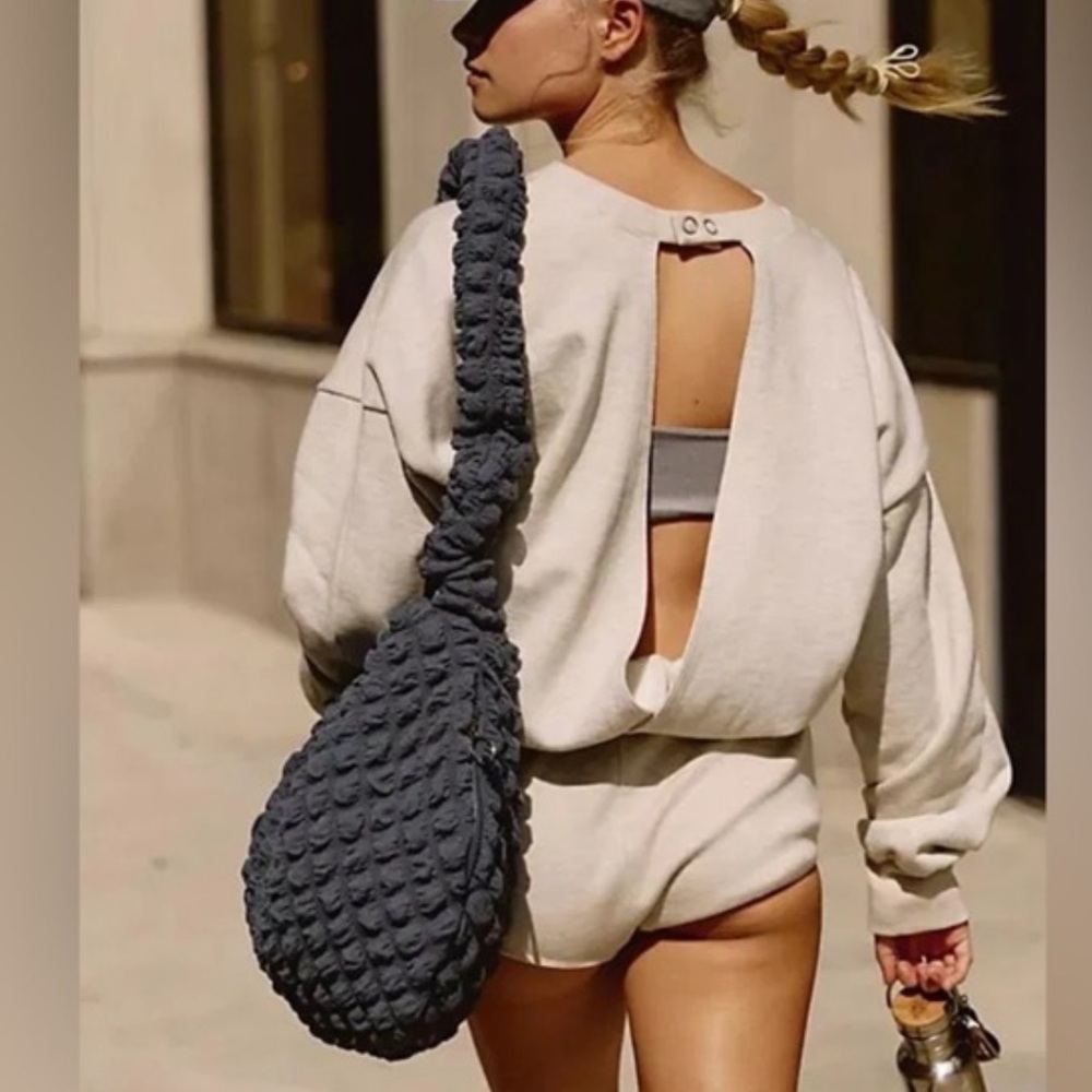 Free People Cream Open-Back Romper